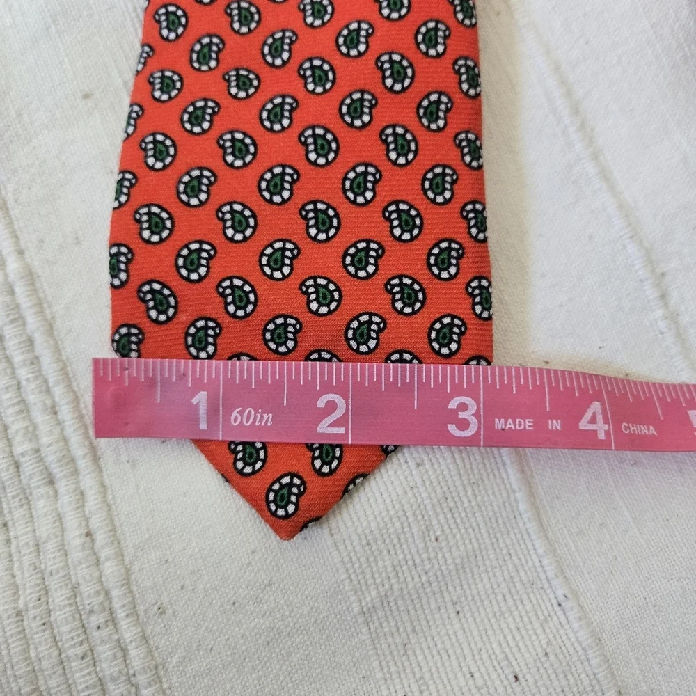 Polo by Ralph‎ Lauren Paisley 100% Silk Tie Hand Made in Italy